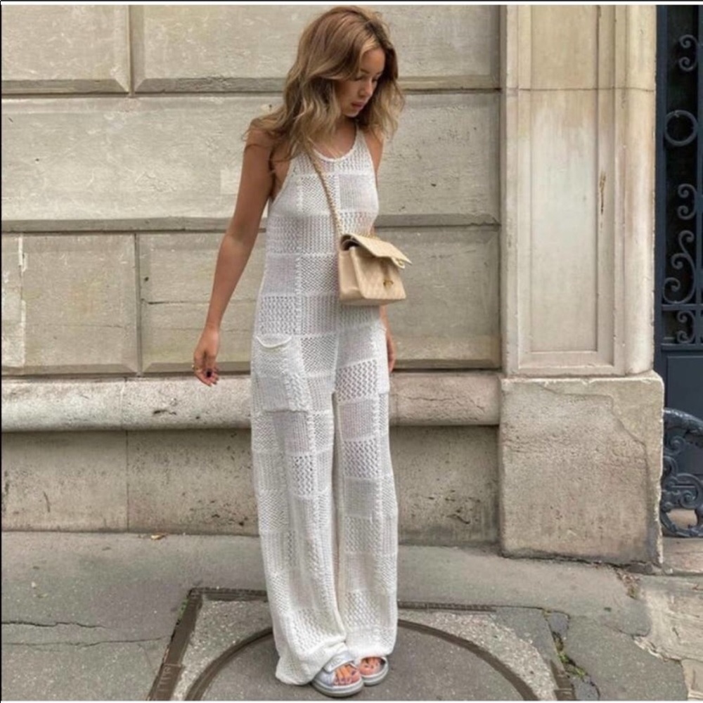 Zara Crochet Knit jumpsuit